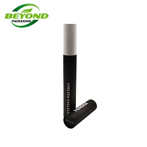Incense packing custom small size single color printing hand made cardboard small black round tube