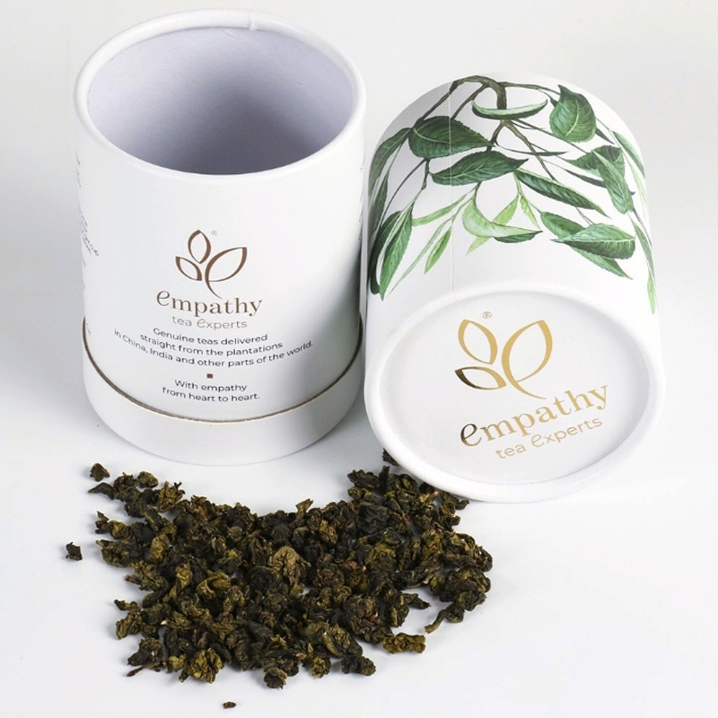 Eco Friendly  Private Custom Design Loose Tea Paper Tube Packaging Wholesale Gift Cylinder Shape Box