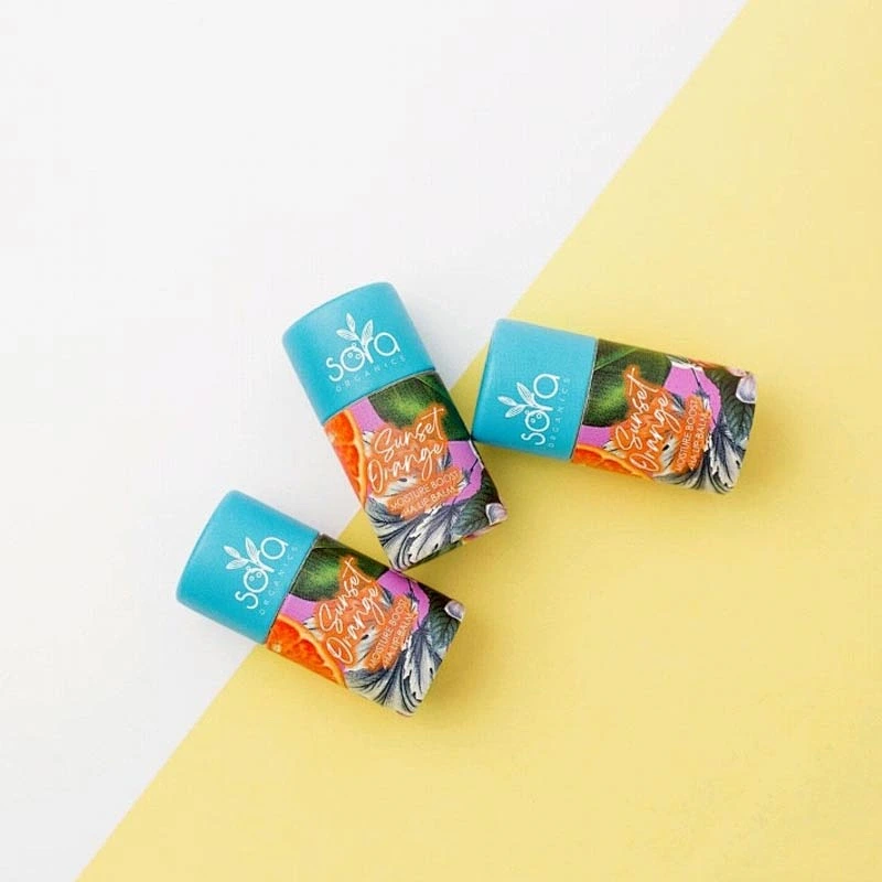 Eco friendly 0.5oz empty compostable sure Deodorant containers push up Lip Balm kraft paper tubes coated the oil-proof paper