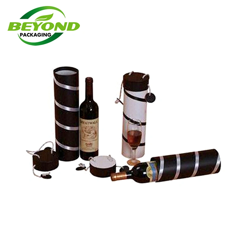 Eco Packaging Biodegradable Eco Kraft Paper Tube Packaging Box For Little Wine