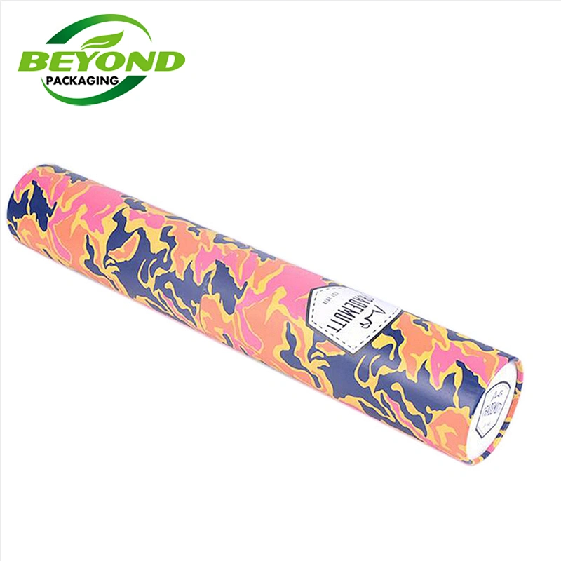Custom design printed kraft cylinder packaging box eco friendly shipping tubes, colorful paper poster mailing tube