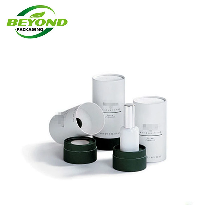 Customized Printing Logo High End Cosmetic Round Cardboard Cylinder Eco Friendly Paper Tube Packaging For Cosmetic Jar