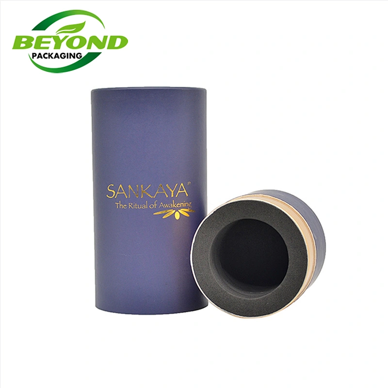 Customized Printing Logo High End Cosmetic Round Cardboard Cylinder Eco Friendly Paper Tube Packaging For Cosmetic Jar