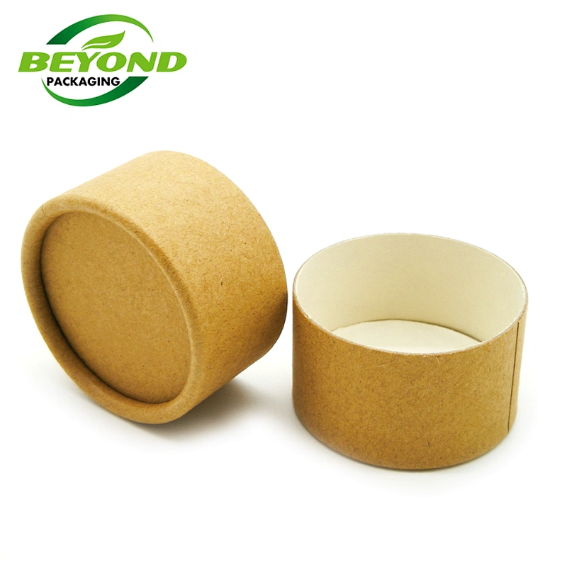 Eco Packaging Cardboard Paper Jar Kraft Round Paper Cosmetic Tube For Lip Balm,Deodorant,Lipstick,Sunscreen