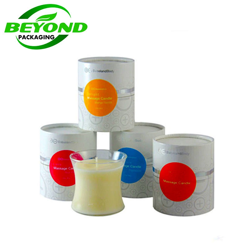 100% Environmental Candle Paper Tube Custom Design For Candle Jar Round Shape With Roll Edge