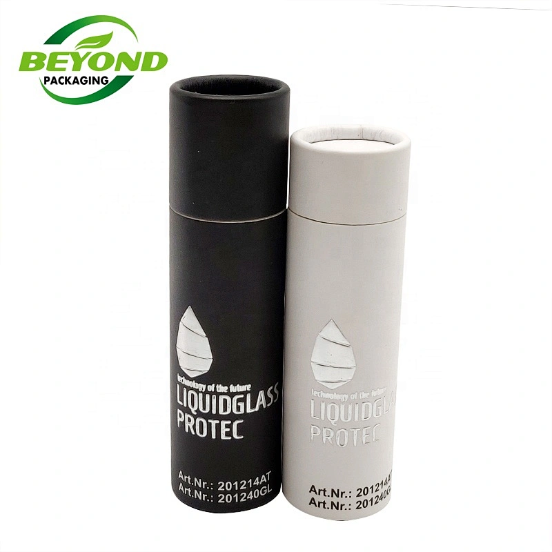 Wholesale High Quality Silver Stamping Mini Circular Skincare Cosmetic Package Paper Tube Box