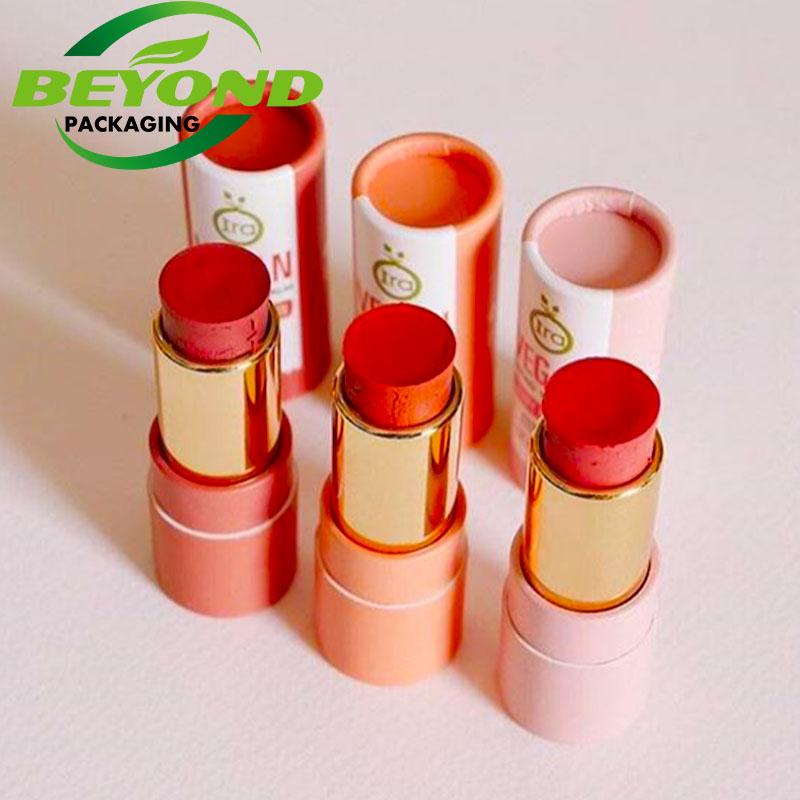 Wholesale Recyclable Twist Up Paper Tube Custom Lipstick Tube Packaging Design Gift Box