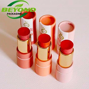 Wholesale Recyclable Twist Up Paper Tube Custom Lipstick Tube Packaging Design Gift Box