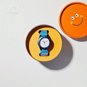 Creative Recycled Cardboard New Packaging For Kids Watch Cute Paper Tube Cylinder Box With Paper Insert Holder Custom Printing