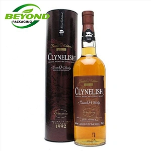 Eco-friendly Custom wine water bottle package paper tube cylinder box cardboard packaging with custom logo