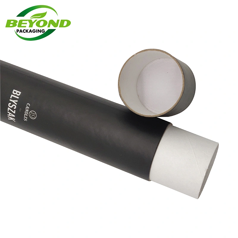 Custom Biodegradable Black Printing Matt Long Shipping Mailing Kraft Paper Tube Packaging For Poster