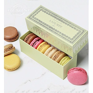 Luxury design gift strawberry biscuits cookie christmas candy macaron packaging chocolate kraft paper food box