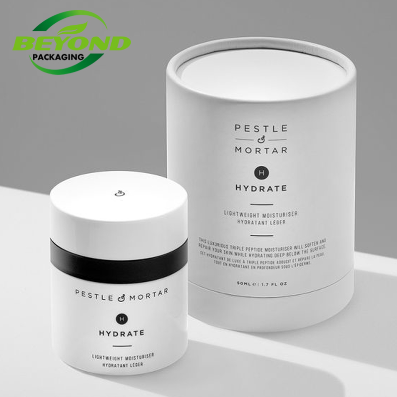 Eco friendly white high quality kraft cardboard cylinder round for LED light bulb custom logo paper tube packaging