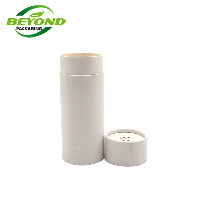 Manufacture Custom Spice Containers with Shaker Lid Cardboard Tube Box Packaging Salt Paper Tube Packaging