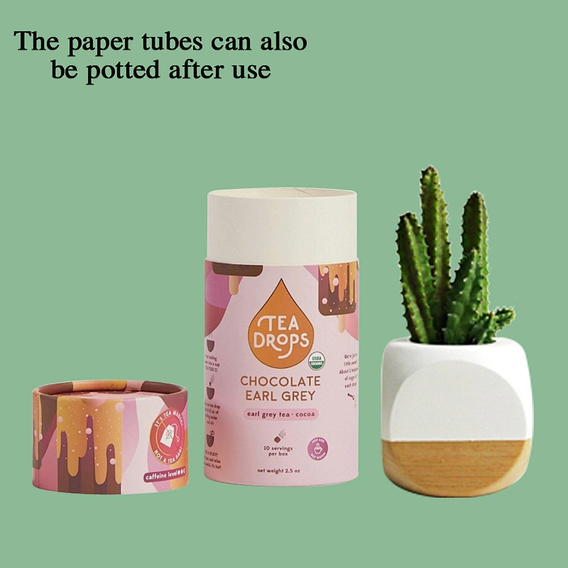 high quality environmental protection material round cylinder kraft paper cardboard tube packaging for potting
