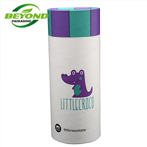 New Wholesale Empty Packaging Tube  Recycled Art Beauty Packaging Tubes Gift Cylinder