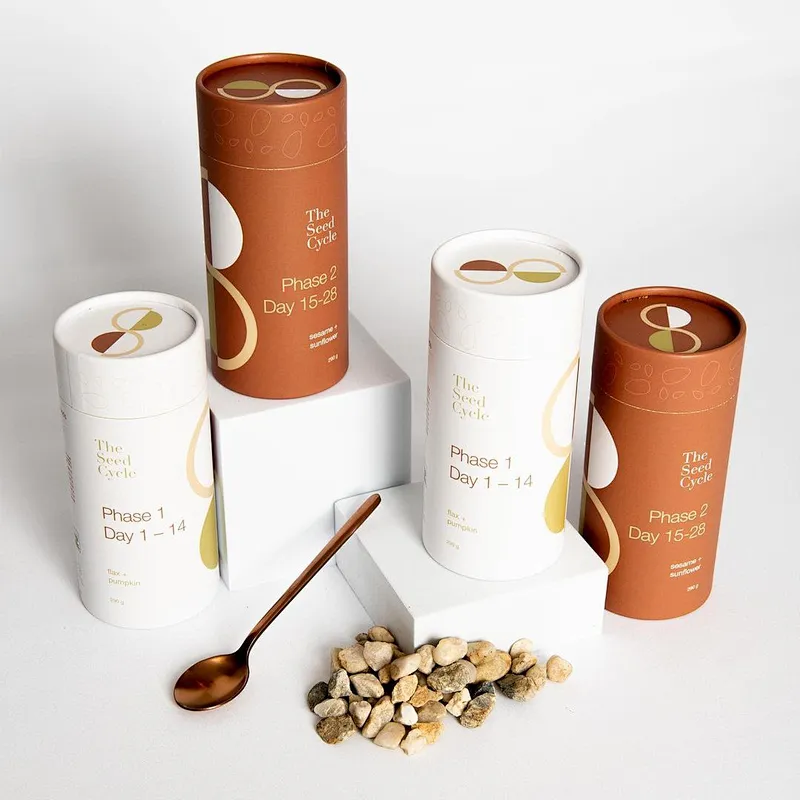 Customized Tea Paper Tube Packaging Food Grade Cardboard Cylinder Container For Tea Round Box Packaging