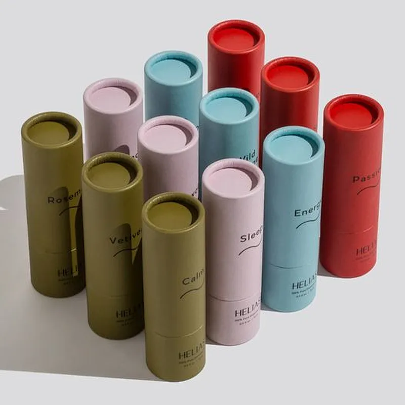 Customized Cardboard Tube Cylinder Round Gift Paper Tube Box For Packaging Perfume Essential Oil Bottles