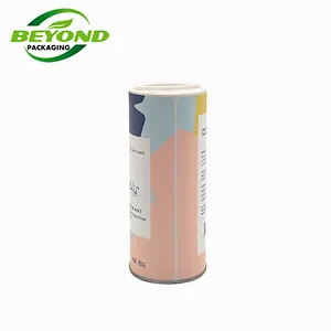 Direct Manufacturer Food Grade Cardboard Paper Tube Spice Shaker Top Bath Salt Powder Packaging With Custom Printing