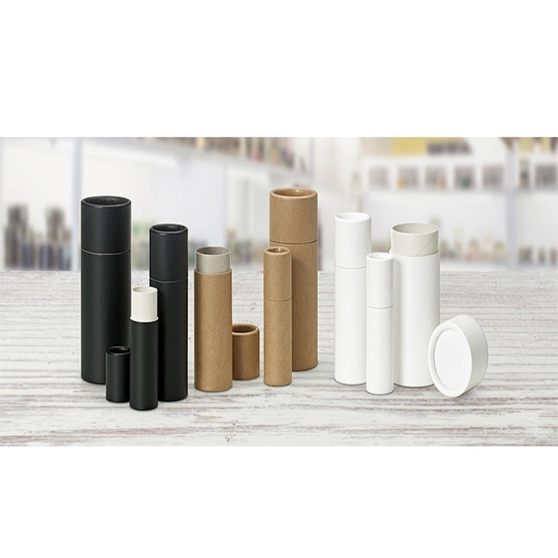 Custom Beautiful Recycle Design Compostable Lipstick Kraft Paper Round Cylinder Packaging Craft Paper Tube