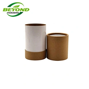 Wholesale Custom printing Clear PVC Window Brown Kraft Paper Tubes With Inner Tube Show Out Packaging