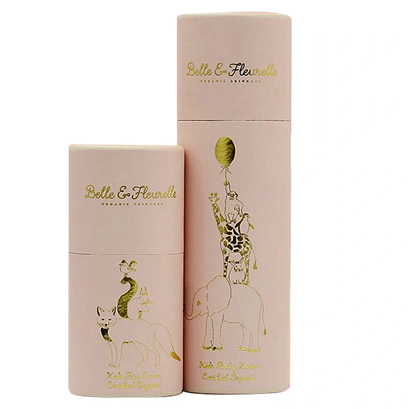 Paperboard Type Gift Packing Cosmetic Paper Cardboard Tube Packaging Cylinder Customized Size Printing For Products Packaging