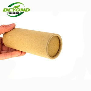 100% Biodegradable Exo Kraft Paper Salt Shakers Cardboard Food Grade Paper Tube Organic Spirulina Powder Packaging Cylinder