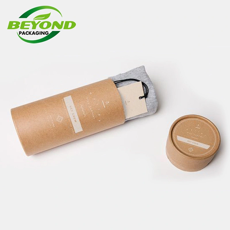 Custom printing logo recyclable natural brown kraft cardboard packaging poster map cylinder shipping paper tube