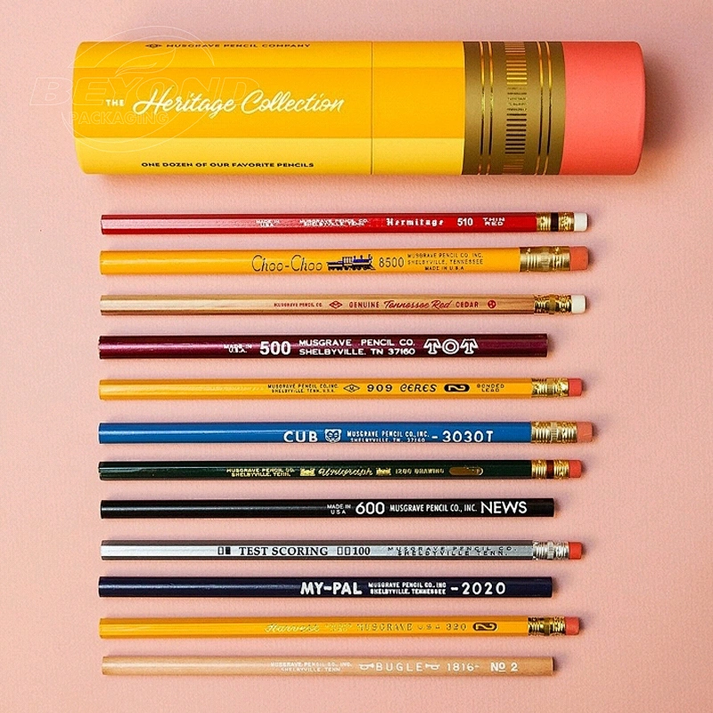 Customized Design Recycled Round Cylinder Kraft Cosmetics Round Art Paper Carton Tube For Pen Paper Tube Packaging