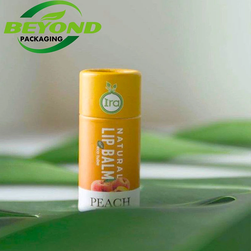 Biodegradable Customized Size Sealing Lip Balm Paper Tube Box Deodorant Round Paper Packaging Tube For Cosmetics