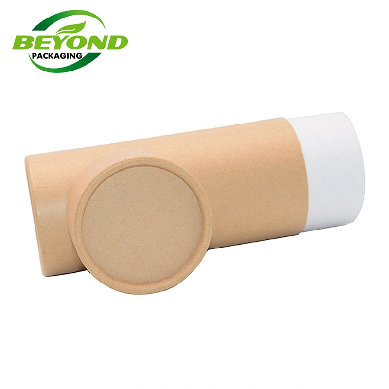 Biodegradable Brown Kraft Paper Plain Cylinder Box Recycled Carton Tube Eco Friendly Paper Core Tube Towel Packaging