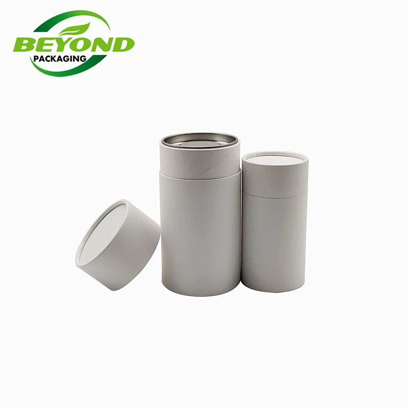 Hermetic Custom Round Paper Packaging with Biodegradable Food Grade Paper Box Airtight Spice Container