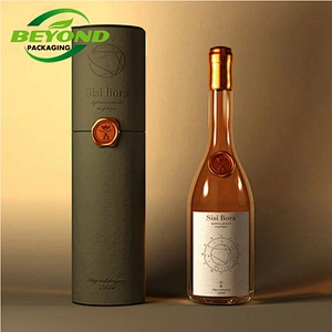 Eco friendly Customized Printing Design Logo Packaging Paper Tube Cylinder Round Shape Paper Tube Wine Bottle