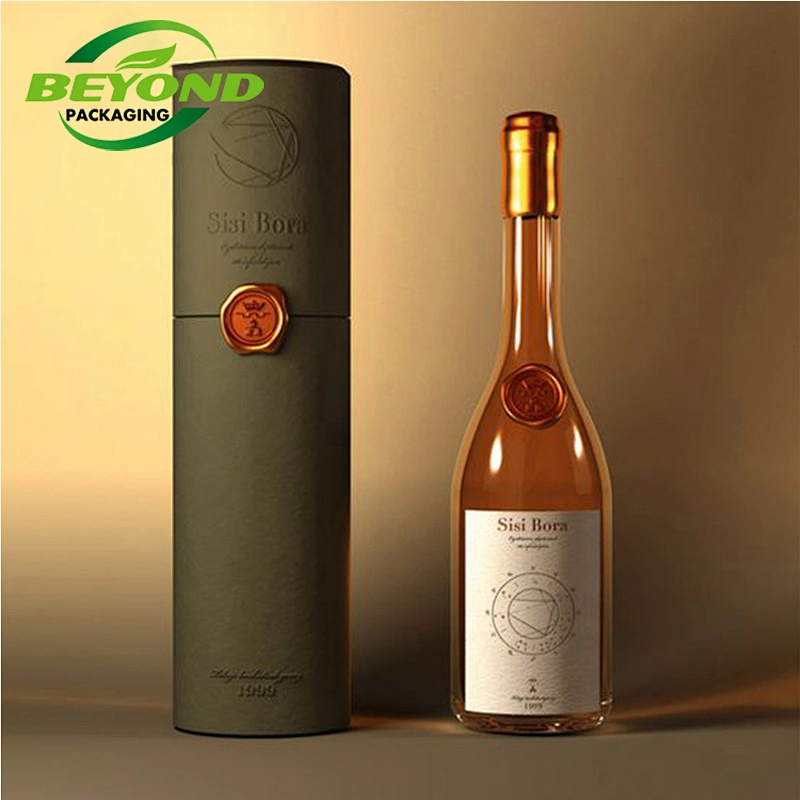 Eco friendly Customized Printing Design Logo Packaging Paper Tube Cylinder Round Shape Paper Tube Wine Bottle