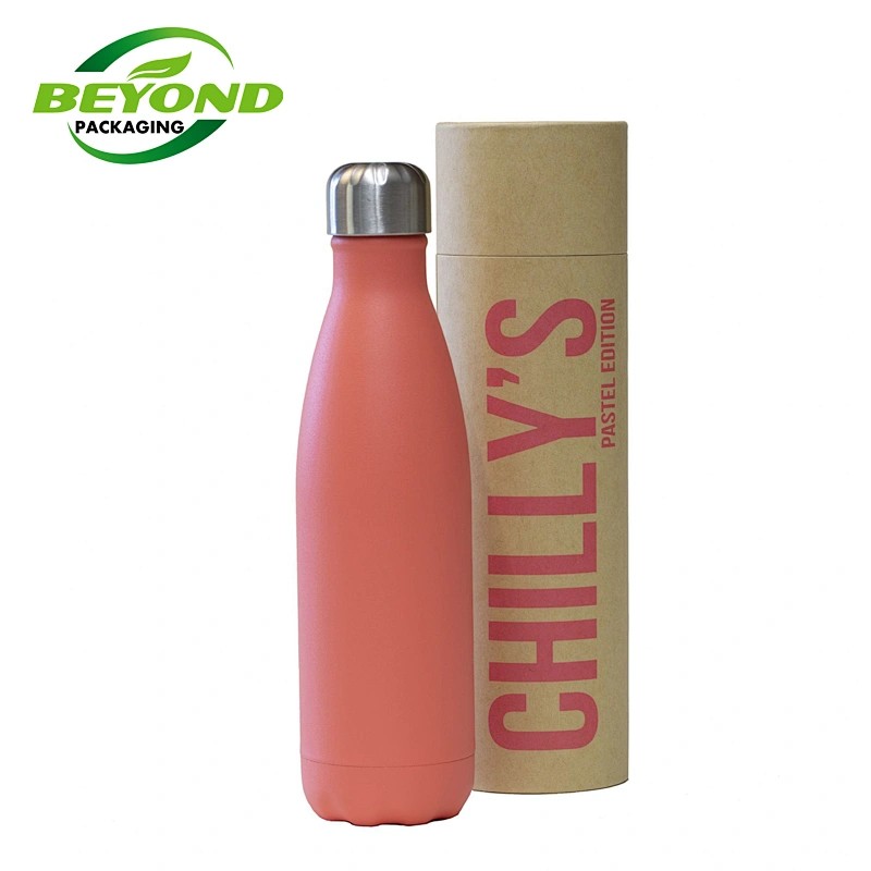 Reusable Customized Custom Printing Kraft Material Guangdong Supplier Cylinder Round Tube Paper Box For Cocktail Bottle Packing