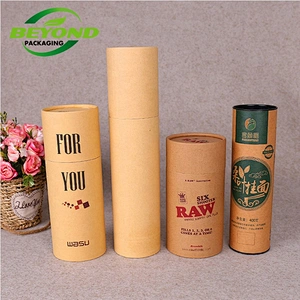 CMYK custom cylinder round craft paper cylindrical packaging cardboard tube for menstrual cups ecommerce