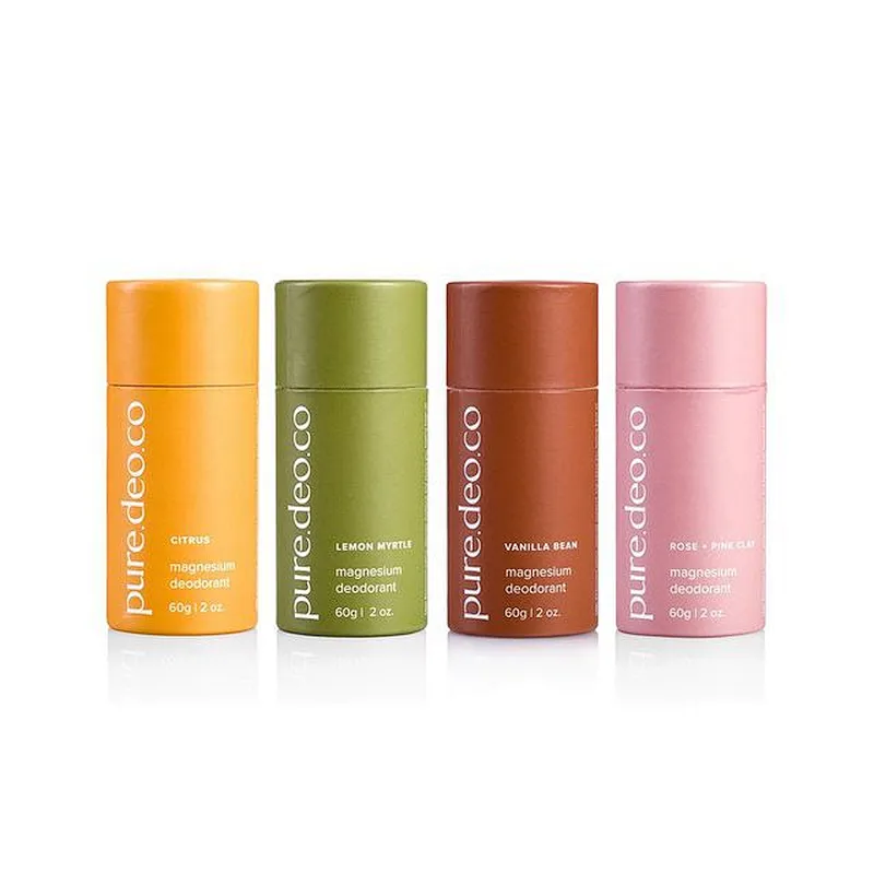 Custom Eco Friendly Refillable Deodorant Stick Cylinder Packaging Cardboard Container Push Up Kraft Paper Tube
