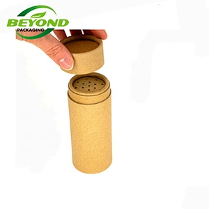 Eco Friendly Custom Design Salt Paper Tube Container Spice Paper Packaging Tube Food Packaging Powder Packaging Craft Paper