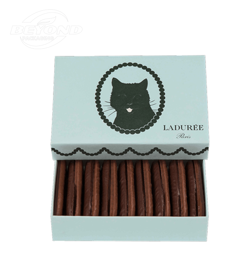Luxury design rigid cardboard macaron paper box for handmade chocolate dessert gift boxes