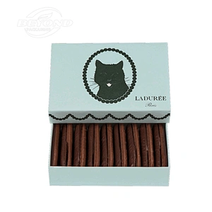 Luxury design rigid cardboard macaron paper box for handmade chocolate dessert gift boxes