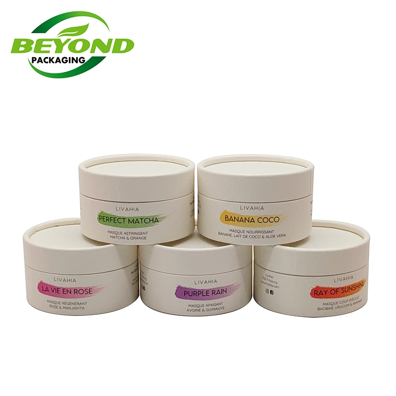 Customized Logo Design Printed Fancy Paper Cosmetic Box Packaging Tube Round Cylinder Skin Care Gift Boxes