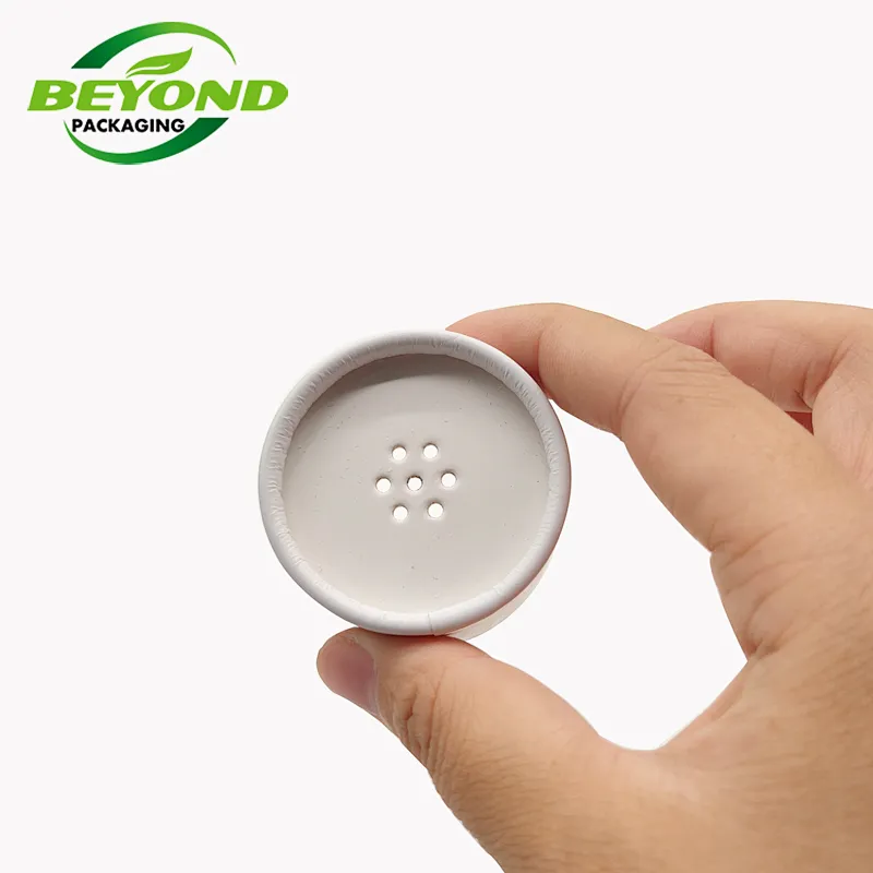 Biodegradable Recycled Paper Shaker Tube Powder Container Paper Jar High Quality Cylinder Box With Sifter For Salt
