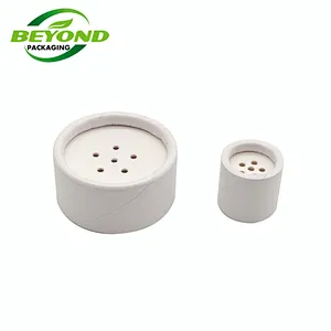 Round Shape Cardboard Custom Printed Powder Packaging Paper Tube Eco Friendly Cylinder Tubes With PVC Winder
