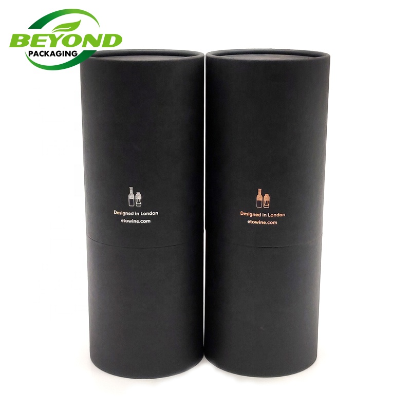 Custom Printed Luxury Alcohol Wine Round Cylinder Candle Cardboard Paper Tube Gift Packaging Box