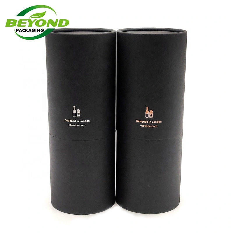 Custom Printed Luxury Alcohol Wine Round Cylinder Candle Cardboard Paper Tube Gift Packaging Box