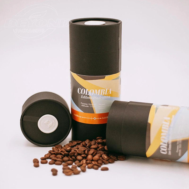 Wholesale Tea/Candy/Chocolate Paper Tubes Recycled Food Grade Coffee Kraft Packaging Tube Cylinder Box