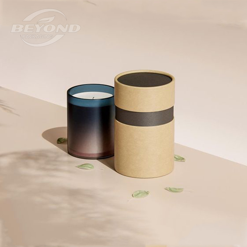 Customized High Quality Recoverable Paper Tube Cylinder Round Gift Paper Box For Candle Jars Packaging