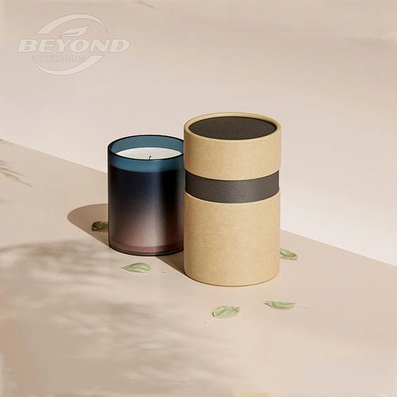 Customized High Quality Recoverable Paper Tube Cylinder Round Gift Paper Box For Candle Jars Packaging