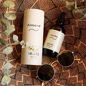 Customized Printing Recyclable Perfume Packaging Tubes Cosmetic Essential Oil Paper Tube With Drop Bottle