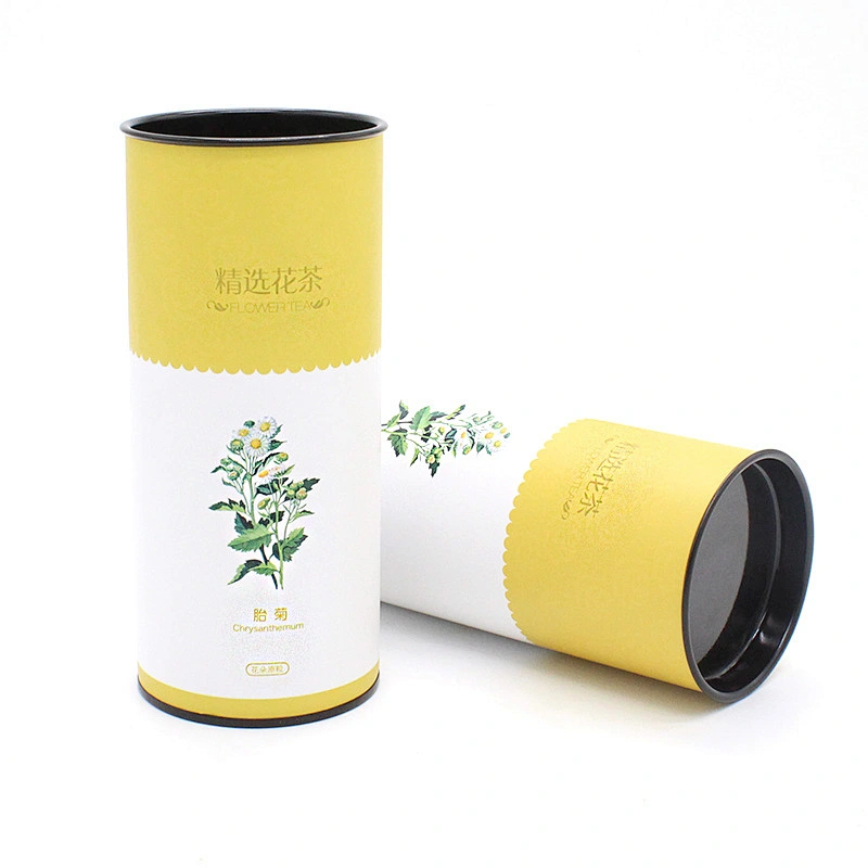 Custom Size OEM Printed Round Paper Cardboard Tube Box Gift Products T-shirt Tea Coffee Beans Packaging